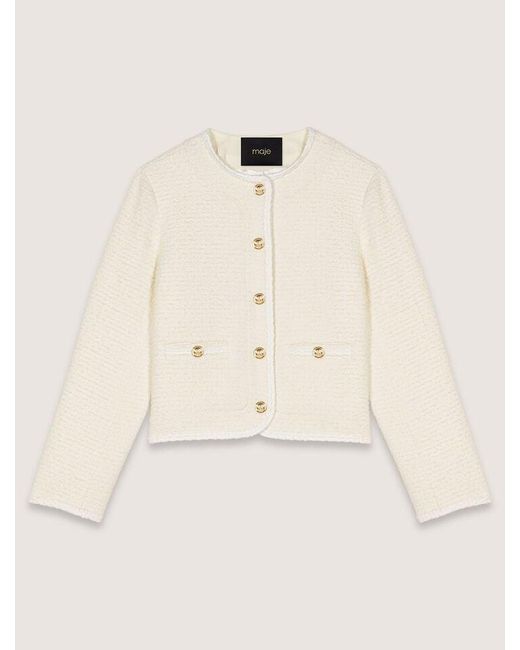 Maje Natural Kurze Tweedjacke