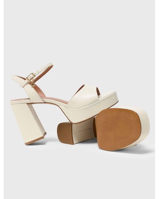 Maje Natural Leather Platform Sandals