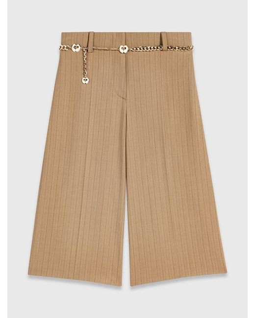 Maje Natural Tailored Pleated Bermuda Shorts