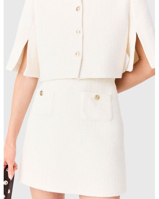 Maje White 2-In-1 Tweed Dress