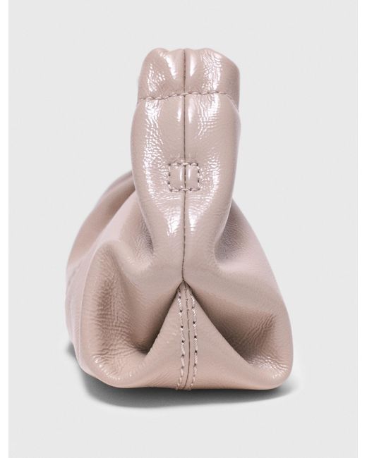 Maje Pink Naplak Leather Milpli Mini Clutch
