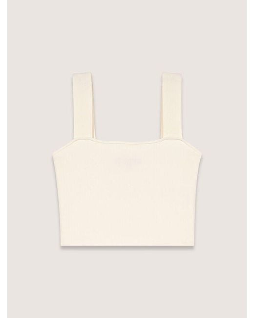 Maje Blue Knit Crop Top