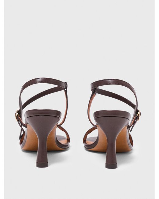 Maje White Strappy Leather Sandals