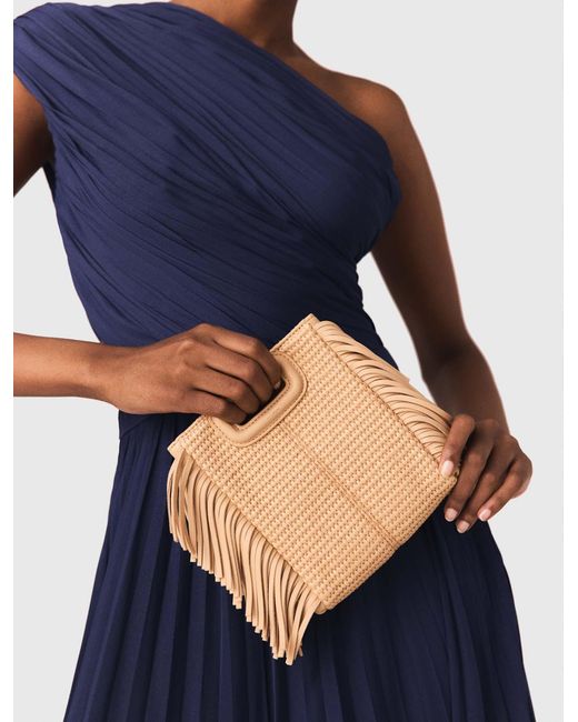 Maje Natural Raffia Effect M Mini Bag