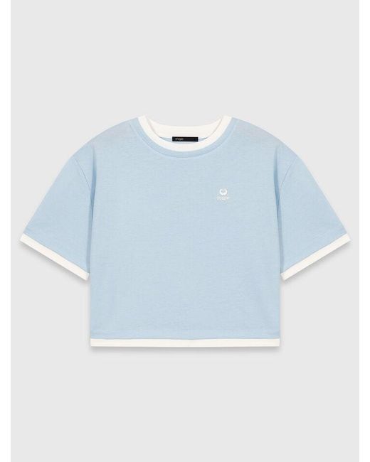 Maje Blue Two-Tone T-Shirt