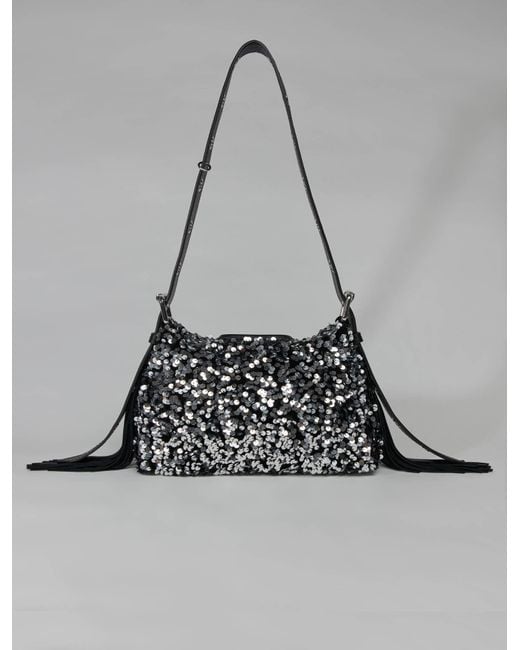 Sac Miss M Mini En Sequins Maje en coloris Metallic