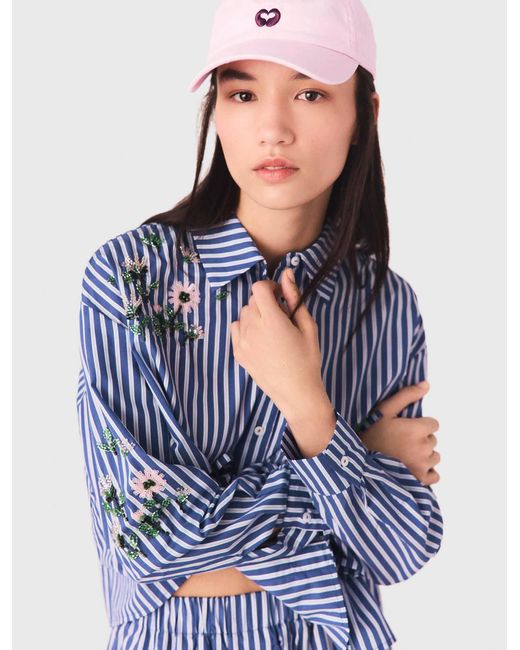 Maje Pink Cotton Cap