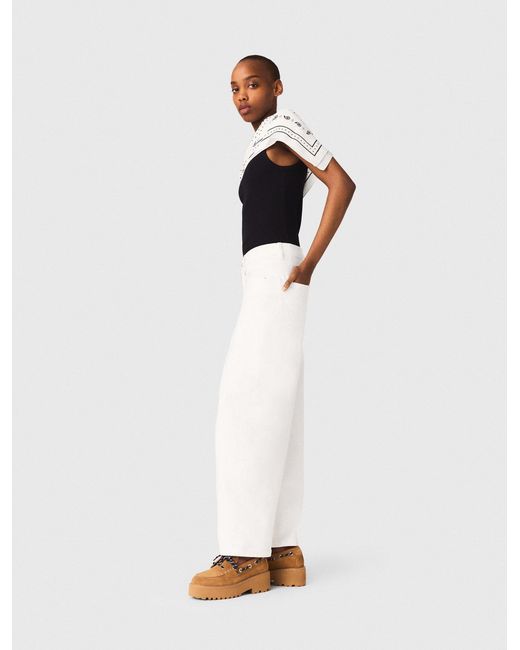 Maje White Balloon Jeans