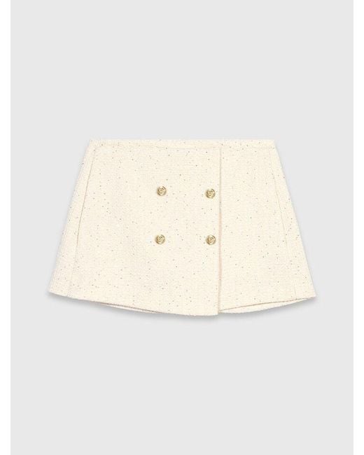 Maje Blue Tweed Skort