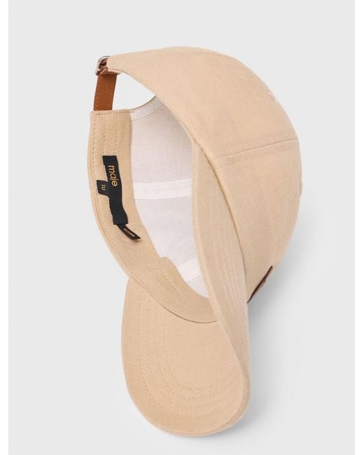 Maje White Linen Blend Cap With Logo