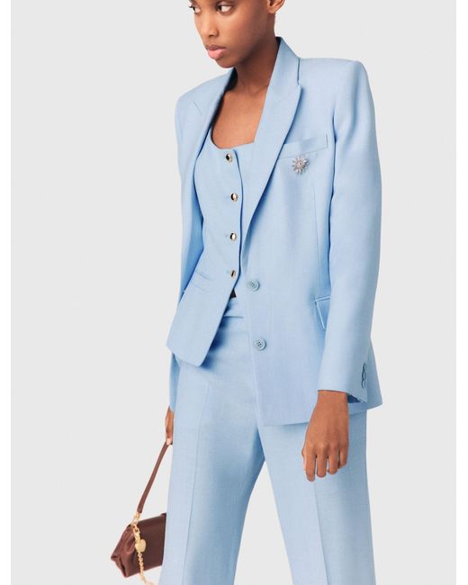 Maje Blue Suit Jacket