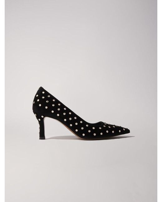 Maje Metallic Rhinestone Pumps With Pointed Toes