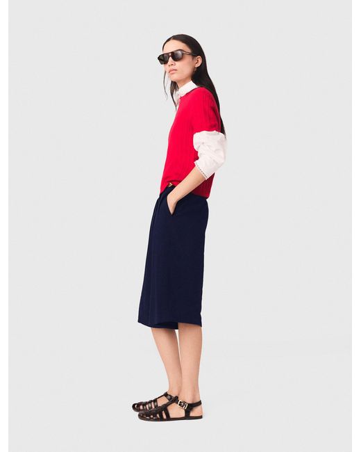 Maje Red Round-Neck Jumper