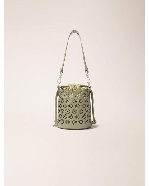 Maje Natural Bucket Bag Aus Perforiertem Leder