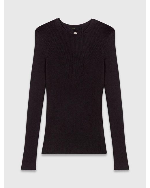 Maje White Second-Skin Round Neck Jumper