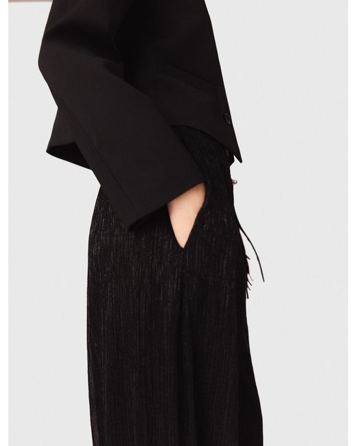 Maje Black Metallic Harem Trousers
