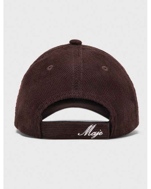 Maje Brown Cordsamt-Kappe