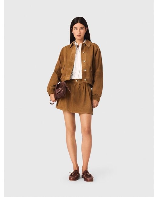 Maje White Suede Jacket