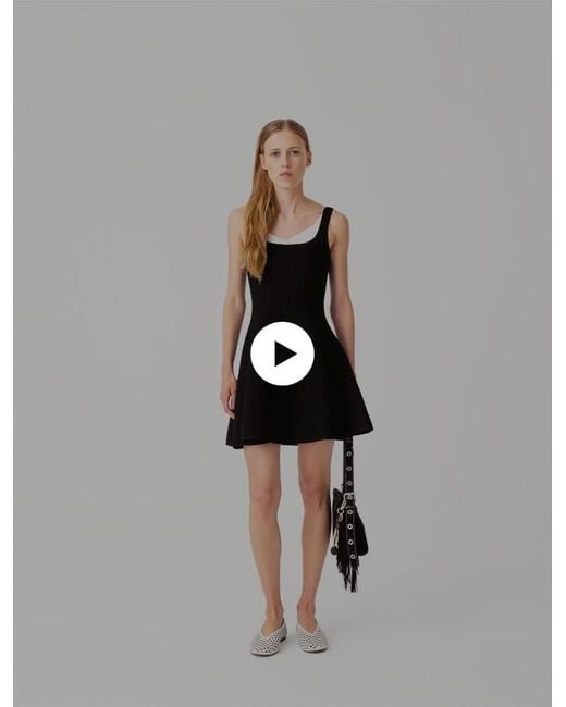 Maje Black Short 2-In-1 Effect Dress