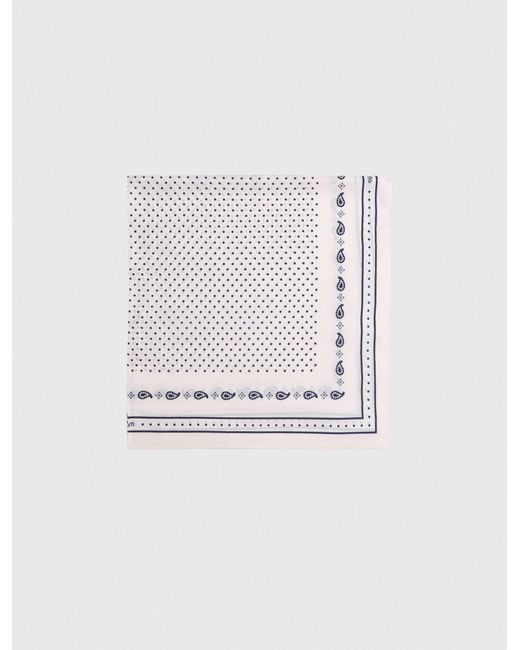 Maje White 90X90 Printed Silk Scarf