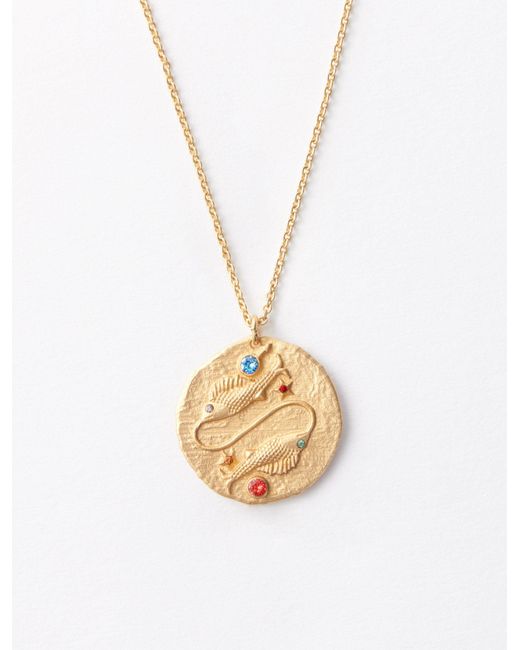 Maje Pisces Zodiac Sign Necklace in 