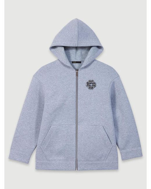 Pull à Capuche Maje Femme, Noir, En Laine, Taille M, D'occasion En Parfait état