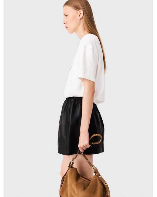 Maje White Oversized T-Shirt With Print