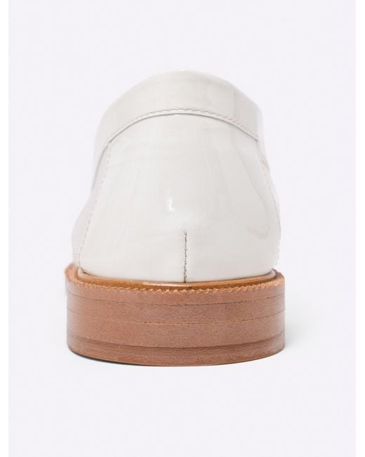 Maje White Leather And Mesh Loafers