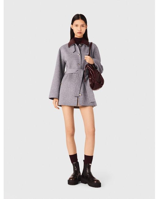 Maje White Wool Coat