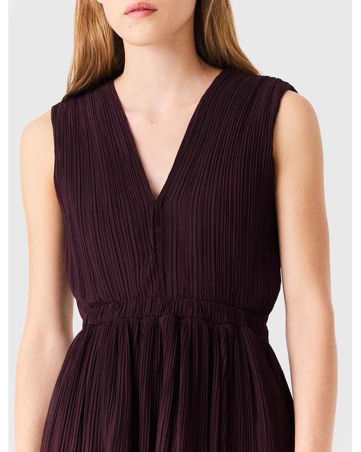 Maje White Short Pleated Skater Dress