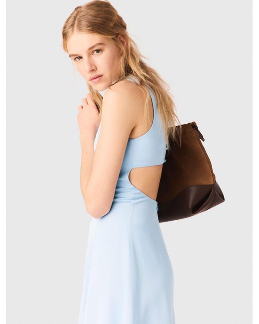 Maje White Open-Back Maxi Dress