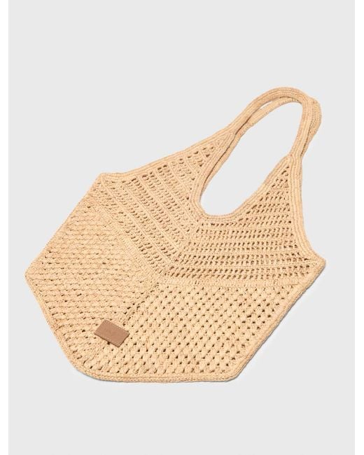 Maje Natural Raffia Bag