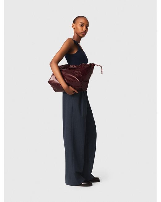 Maje Blue Rib Knit Tank Top