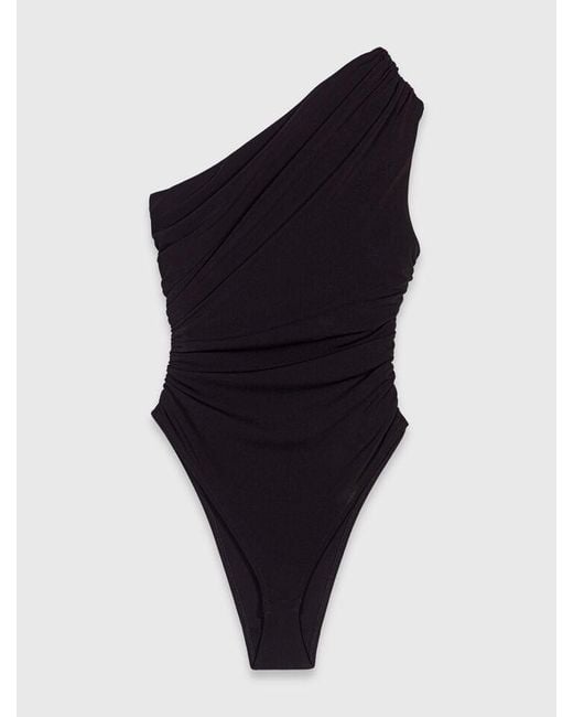 Maje White Asymmetric Bodysuit