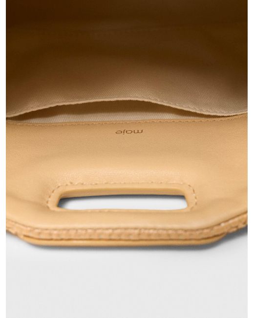 Maje Natural Raffia Effect Miss M Mini Bag