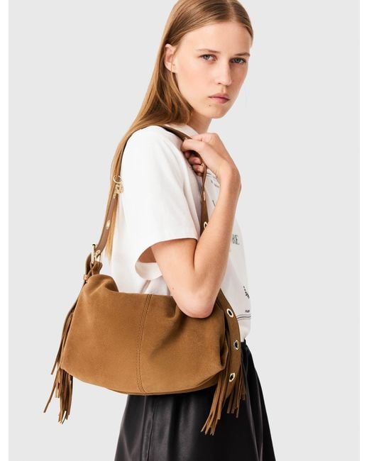 Maje Brown Suede Miss M Bag