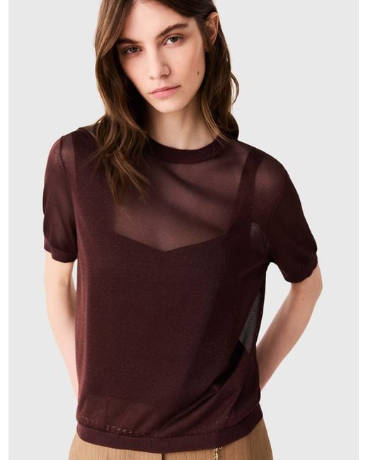 Pull 2-En-1 Maje en coloris Brown