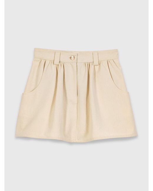 Maje White Cotton Skort
