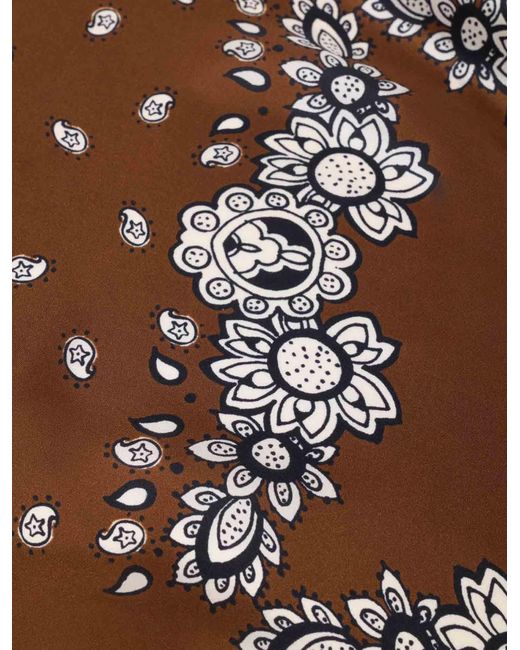 Maje Multicolor Bandana Print Silk Scarf