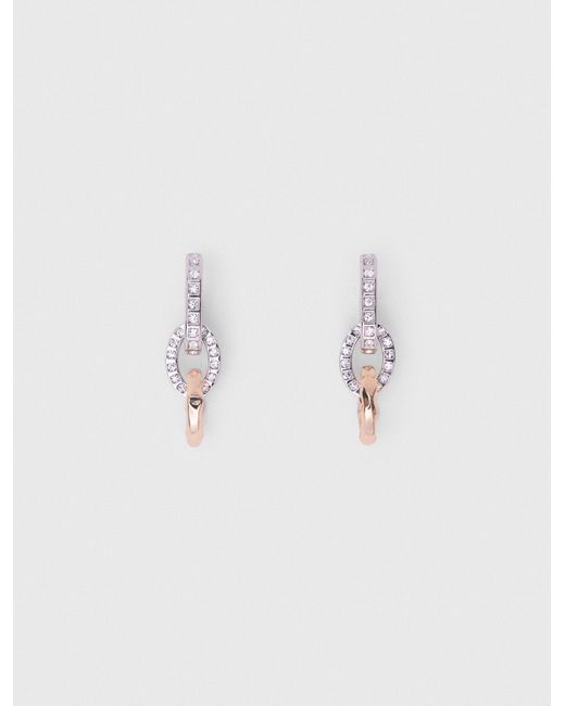 Maje White Link Earrings