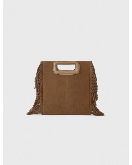 Sac M En Cuir Suède Maje en coloris Brown