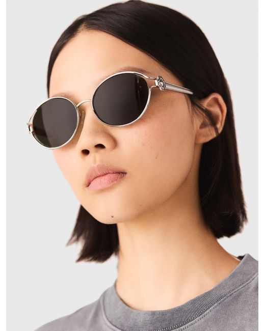 Maje Gray Round Sunglasses