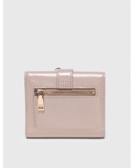 Maje Pink Miss M Naplak Leather Wallet