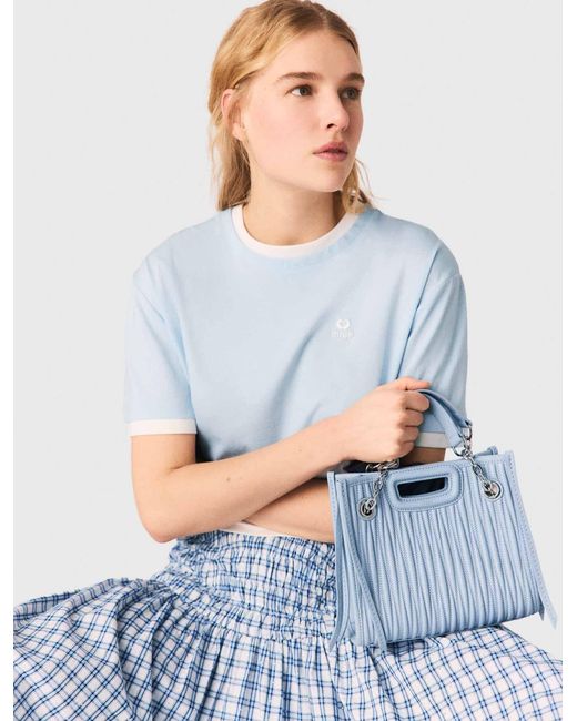 Maje Blue Two-Tone T-Shirt