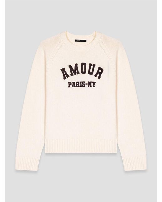 Pull En Laine Maje en coloris White