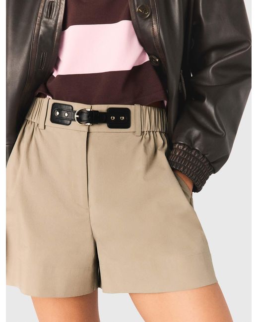 Maje White Cotton Shorts