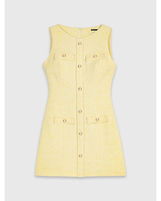 Maje Natural Short Tweed Dress
