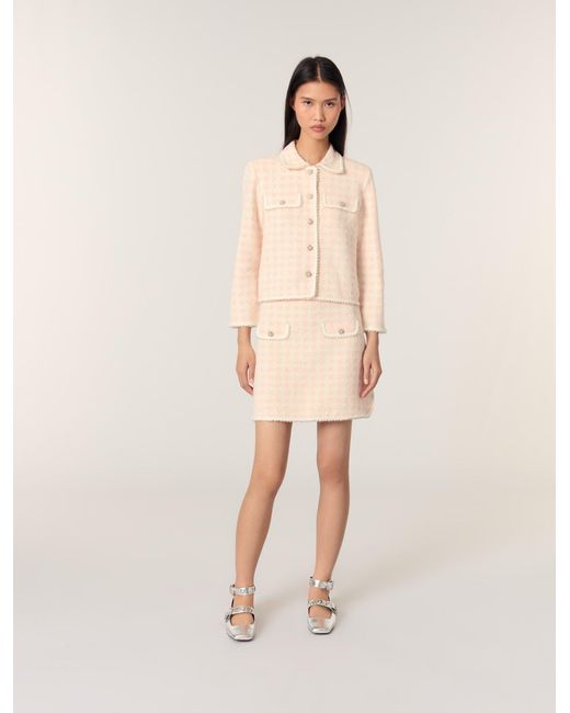 Maje Natural Tweed-Effect Knit Jacket