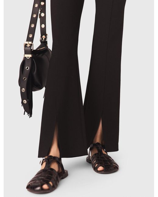 Maje White Slit Trousers