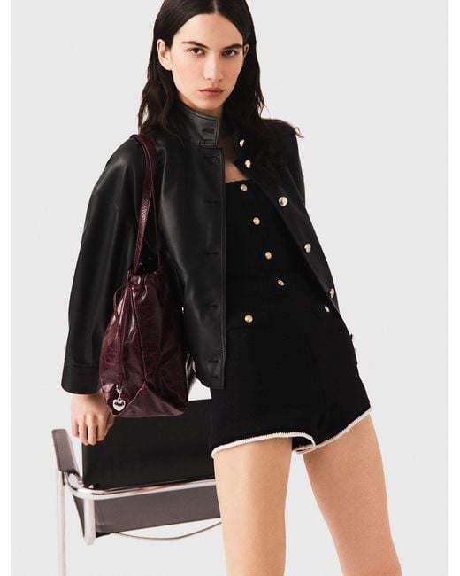 Maje Black Leather Jacket